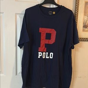 Polo by Ralph Lauren Blue and Red Short Sleeve Tee